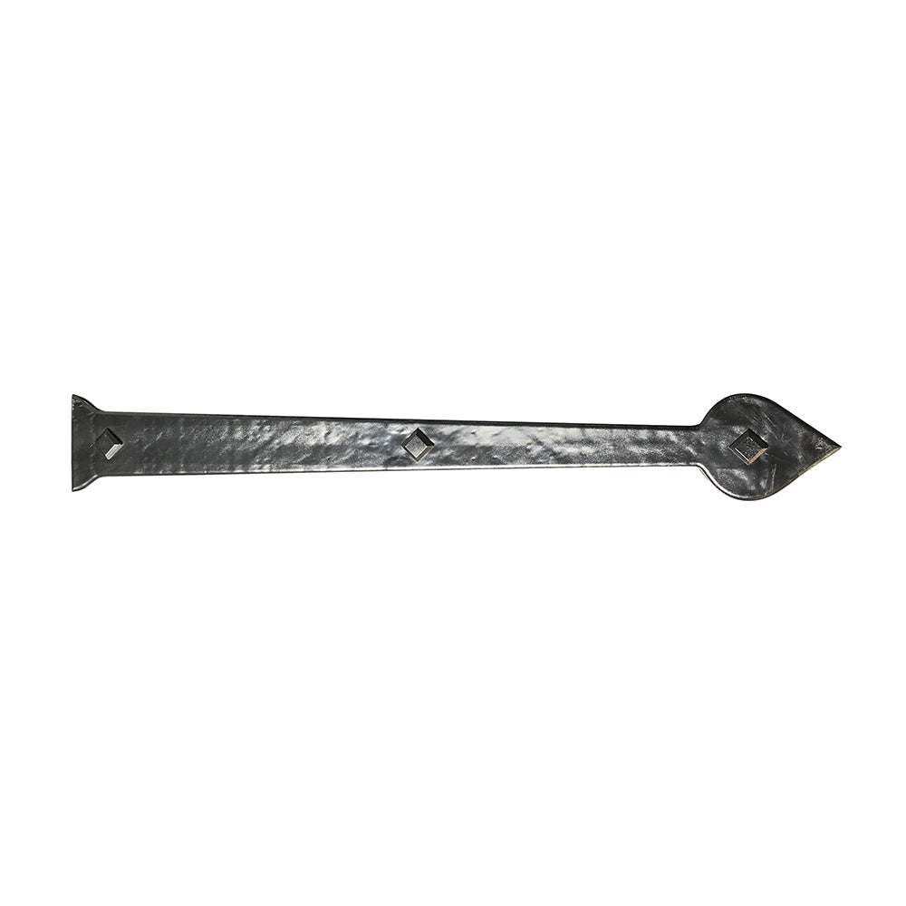 18" Traditional Magnetic Decorative Spear End Hinge, Black (Pack of 4)